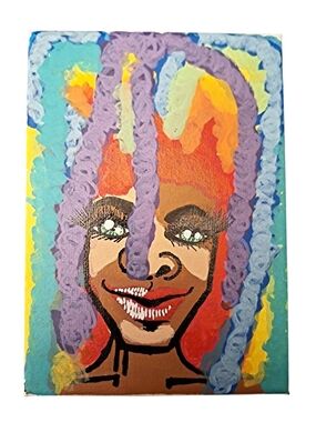 ✨️"Nikki" Megan Phoenix Original! LGBTQ+ Pride Portrait! Rainbow Dreads!